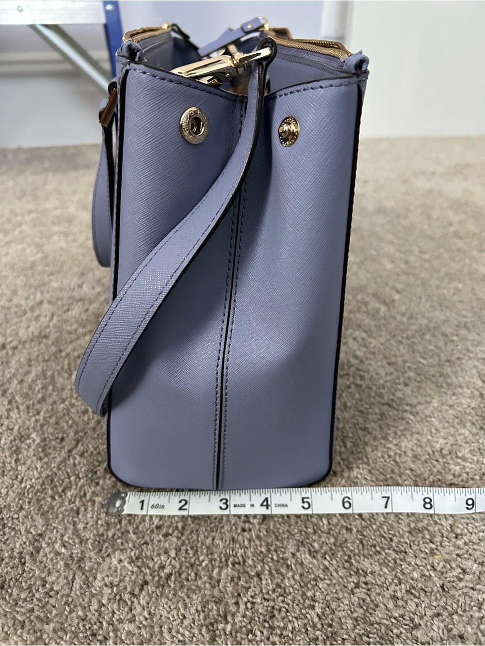 kate spade Periwinkle Leather Satchel Tote - Lavender Blue - Picture 10 of 16